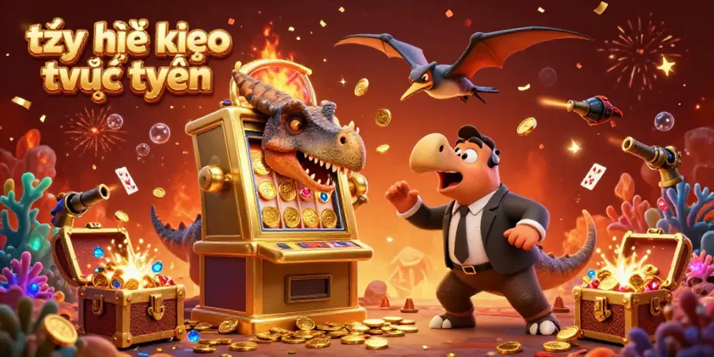Engaging scene depicting tỷ lệ kèo trực tuyến with dynamic gaming actions involving characters in a casino setting.